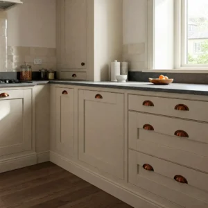Close-up of shaker-style cabinets in a Bristol kitchen